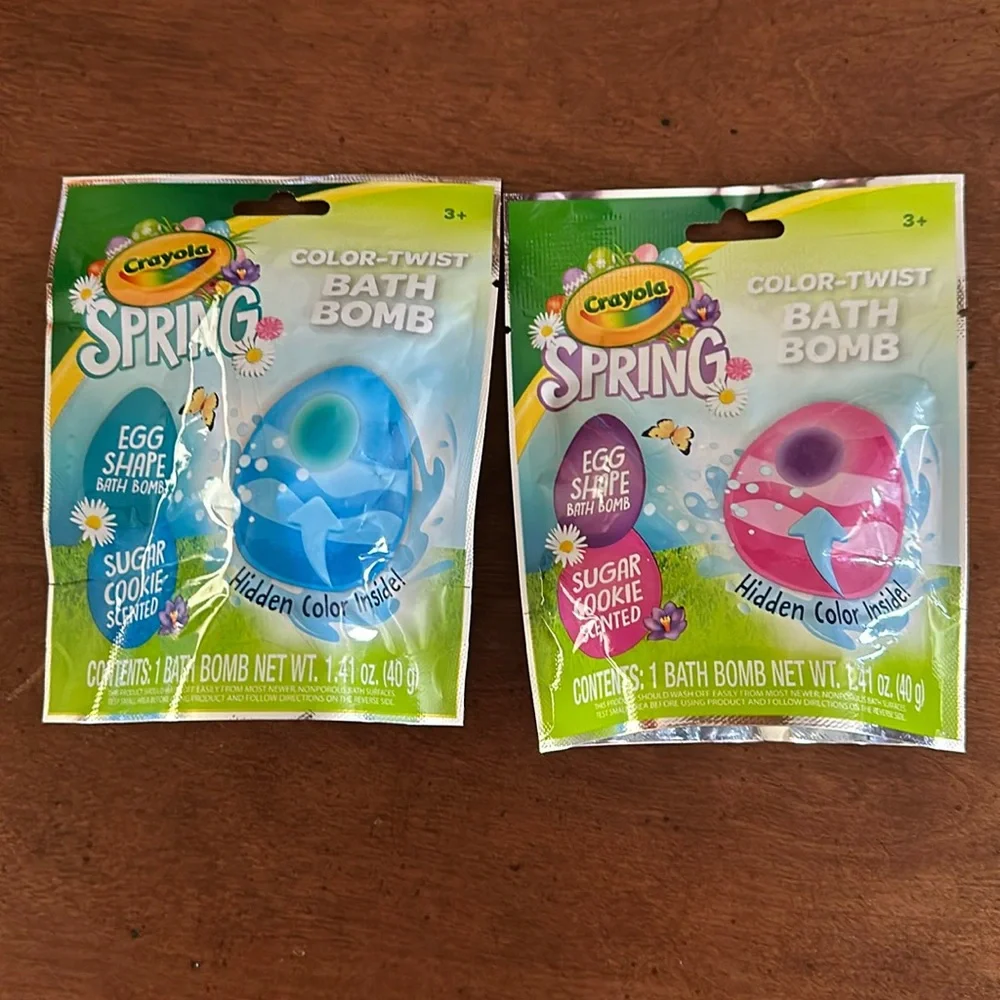 🌵3/$15 Crayola set of 2 spring color twist bath bomb (see description)